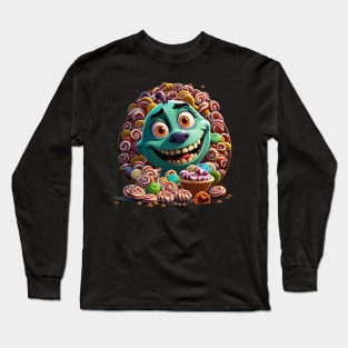 Smiling cookie monster Long Sleeve T-Shirt